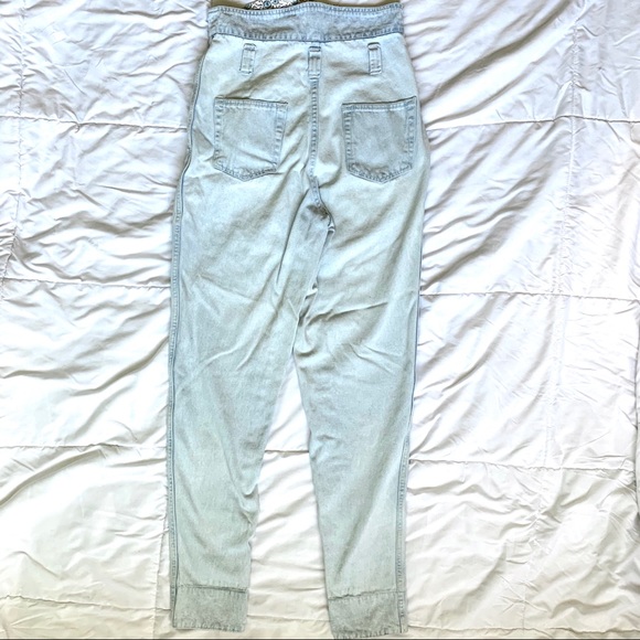 80s VTG Mom Jeans Super High Waisted Light Wash - Picture 4 of 8